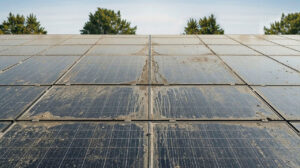 Before Cleaning Solar Panel